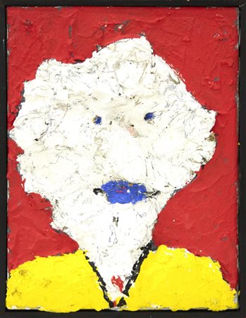 Roger Selden, Senza titolo, 1991, olio su tela, cm 24x18, Cartiglio al Verso...