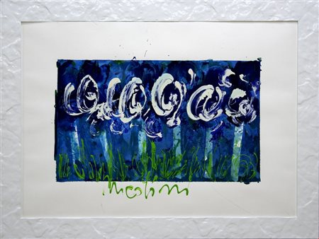 Aldo Nicolini, Senza titolo, anni Novanta, Acrilico su cartoncino, cm 70x100,...