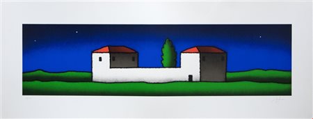 Tino Stefanoni, Senza Titolo, anni Duemila, Serigrafia a colori, cm 50x140,...