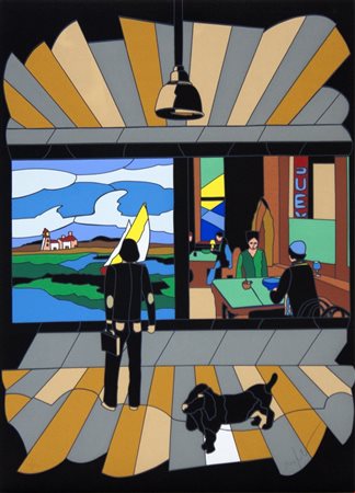 Ugo Nespolo, Senza Titolo, anni Duemila, Serigrafia a colori, cm 69x49,...