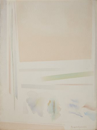 GUARNERI RICCARDO (n. 1933) - DALL'ALTO UN CAMPO ROSA.