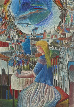 CAILLAUD ARISTIDE (1902 - 1990) - LE BALCON DE MENTON.