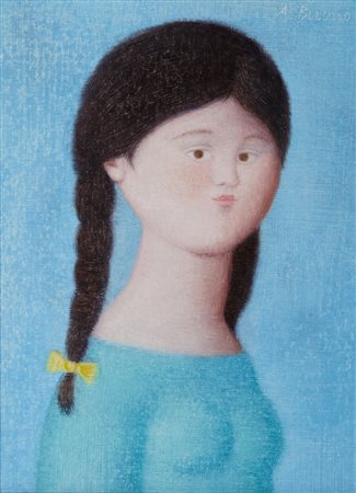 BUENO ANTONIO (1918 - 1985) - RAGAZZA BRUNA CON LE TRECCE .