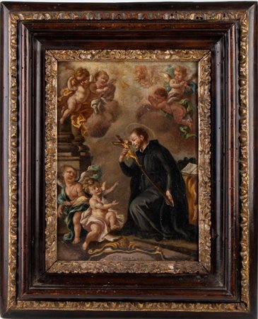  
San Gaetano XVIII secolo
Olio su tela Altezza x larghezza con cornice: 47 x 38 cm.