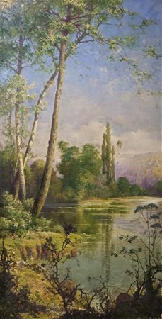  
Paesaggio fluviale Prima metà XX secolo
Olio su tela 