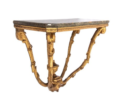  
Consolina da muro e due poltrone in stile Veneziano XIX secolo
 Altezza x larghezza x profondità 78x 107x 46 cm