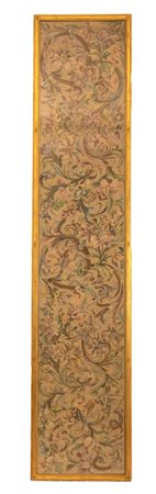  Arazzo francese con cornice XX secolo Altezza x larghezza: 341 x 74 cm.