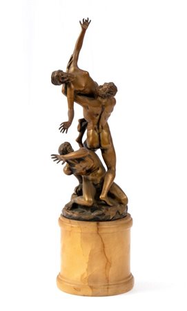  
Scultura italiana in bronzo raffigurante il Ratto delle Sabine XX secolo
 Altezza x diametro: 52 x 16 cm