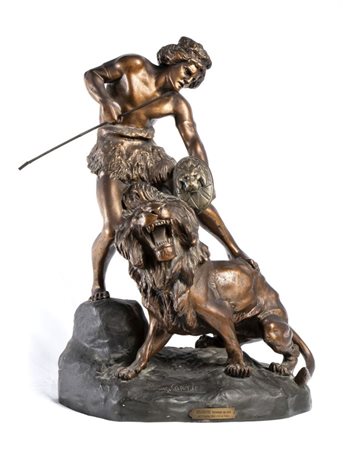 Thomas François Cartier (1879 - 1943) 
Scultura francese in terracotta terracotta XX secolo
 Dimensioni 63 x 50 x 27 cm.