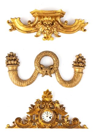  
Gruppo di fregi italiani dorati XVIII-XIX secolo
 