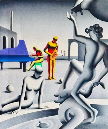Mark Kostabi “Colored people playing jazz” 2008