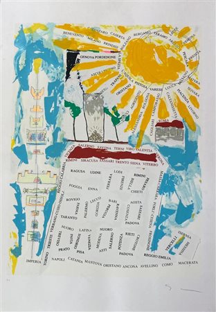 Mario Schifano “U.P.I. Assemblea Generale” 1995