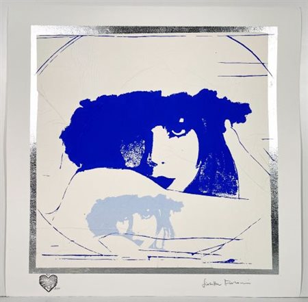 Giosetta Fioroni “Doppio liberty blu e azzurro”