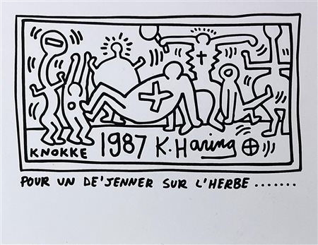 Keith Haring "Pour un dé jenner sur l’herbe" 1987