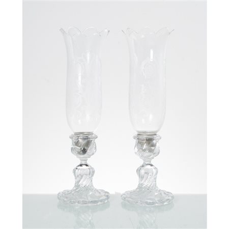 BACCARAT, Coppia di candelieri