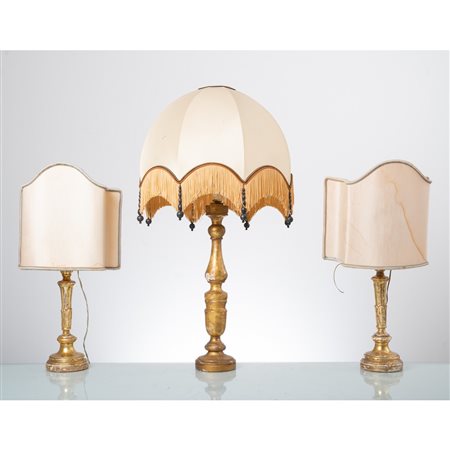 MANIFATTURA SICILIANA DEL XIX SECOLO, Tre candelabri