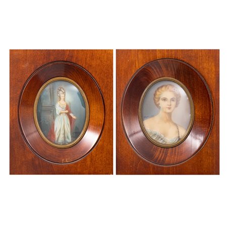 MANIFATTURA EUROPEA DEI PRIMI DEL '900, Coppia di miniature