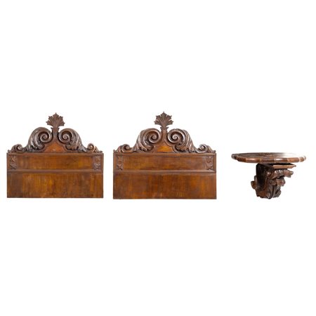 MANIFATTURA SICILIANA XVIII SECOLO, Tre fregi in legno