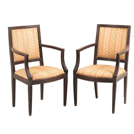 MANIFATTURA SICILIANA DEL XVIII SECOLO, Coppia di poltrone