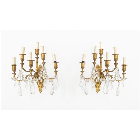 MANIFATTURA ITALIANA DEI PRIMI DEL '900, Coppia di applique