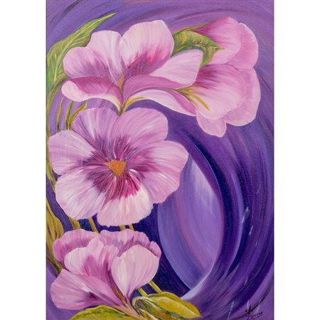 ALESSANDRO ZINCONE, Roseo è il cammino, Olio su tela