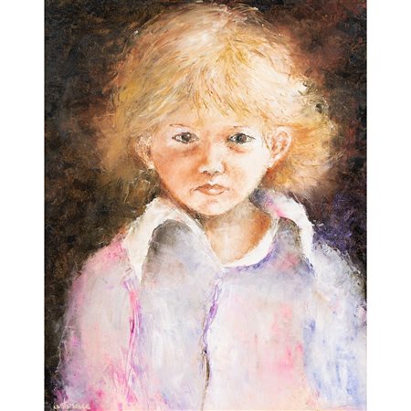 ANTONELLA STORACE, Figura di bambina, Olio su tela