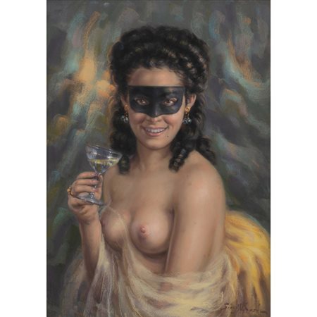 PITTORE DEL XIX/XX SECOLO, Pastello su carta