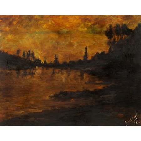 ADA SERPAGLI, Tramonto, Olio su tela