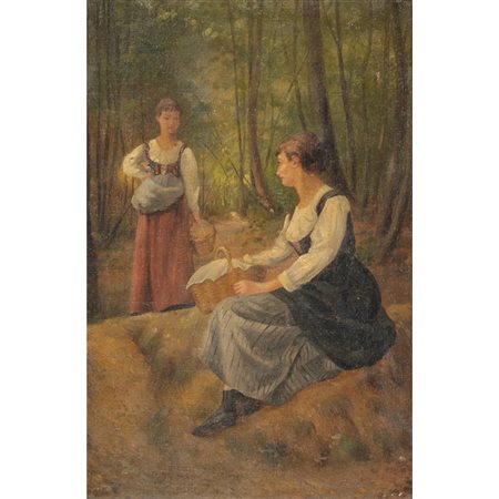 SCUOLA FRANCESE DEL XIX SECOLO, Olio su tela