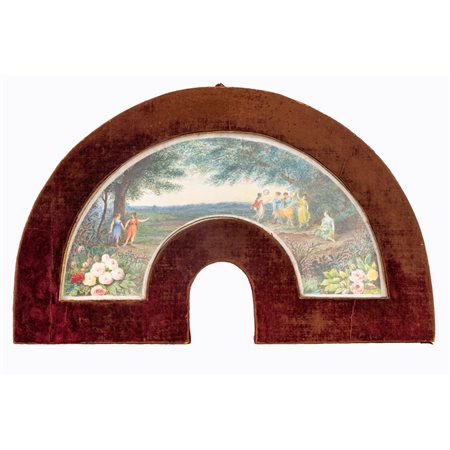 PITT. ITALIANO PRIMI '900, Tecnica mista pagina di ventaglio