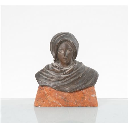 ANTONIO UGO, Mezzobusto di Madonna, Scultura in bronzo