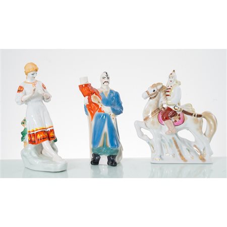 MANIFATTURA EUROPEA DEL XX SECOLO, Tre piccole sculture