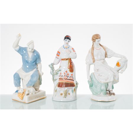 MANIFATTURA EUROPEA DEL XX SECOLO, Tre piccole sculture