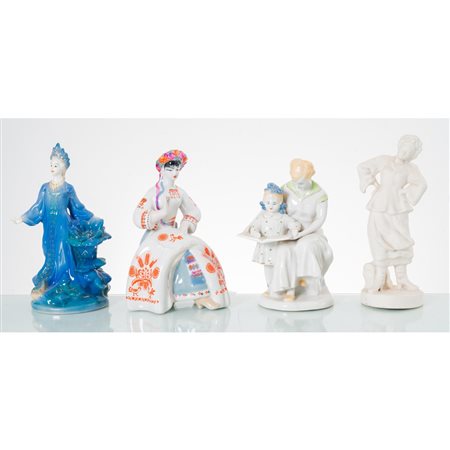 MANIFATTURA EUROPEA DEL XX SECOLO, Quattro piccole sculture