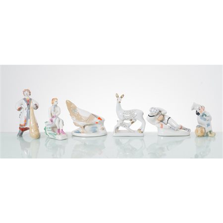 MANIFATTURA EUROPEA DEL XX SECOLO, Sei piccole sculture