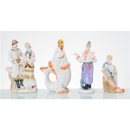 MANIFATTURA EUROPEA DEL XX SECOLO, Quattro piccole sculture