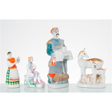 MANIFATTURA EUROPEA DEL XX SECOLO, Quattro piccole sculture