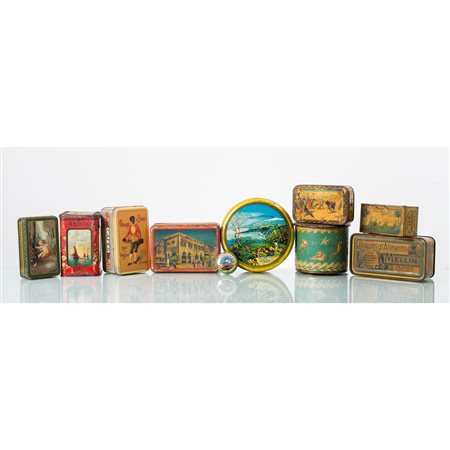 MANIFATTURA ITALIANA DEL XX SECOLO, Dieci scatole in latta