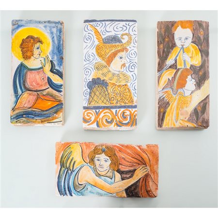 MANIFATTURA SICILIANA DEI PRIMI DEL '900, Quattro placche