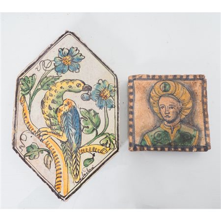 MANIFATTURA SICILIANA DEL XX SECOLO, Due mattonelle