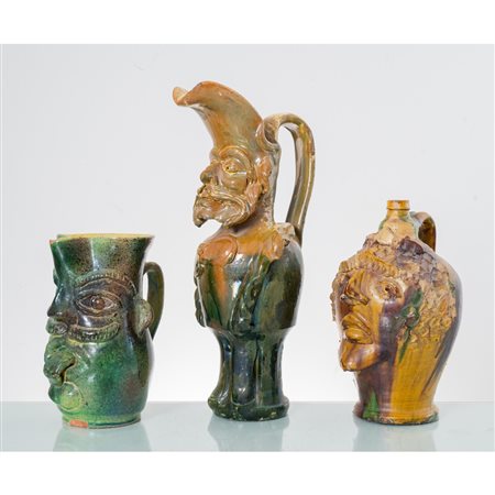 MANIFATTURA CALABRESE XX SEC., Due Brocche e fiasca maschera