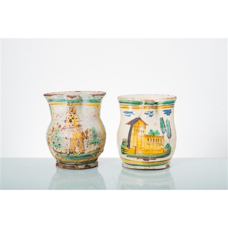 MANIFATTURA DI CALTAGIRONE DEL XIX SECOLO, Due cannate