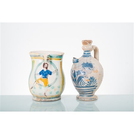 MANIFATTURA DI CALTAGIRONE DEL XIX SECOLO, Anfora e cannata