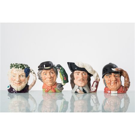 MANIFATTURA INGLESE DEL XX SECOLO, Quattro boccali