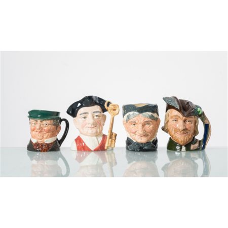 MANIFATTURA INGLESE DEL XX SECOLO, Quattro boccali