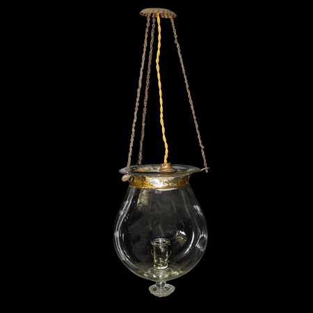 Sospensione in vetro di Murano soffiato a mano portacandela