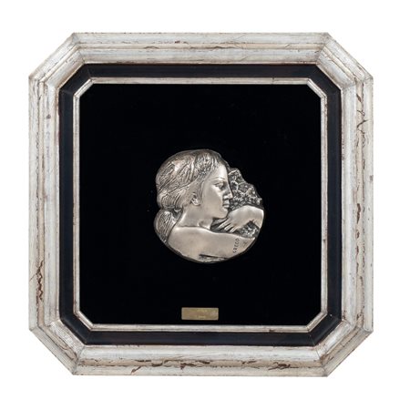 EMILIO GRECO, Ifigenia, Bassorilievo in lamina d'argento