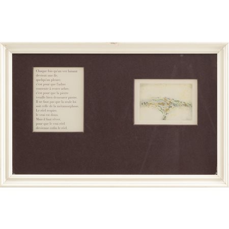 ZORAN MUŠIČ, Senza Titolo, Acquaforte a colori