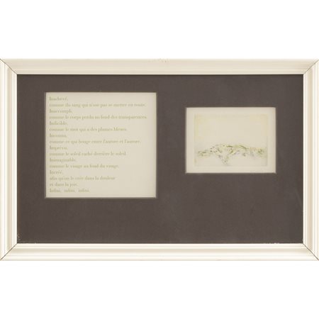 ZORAN MUŠIČ, Senza Titolo, Acquaforte a colori