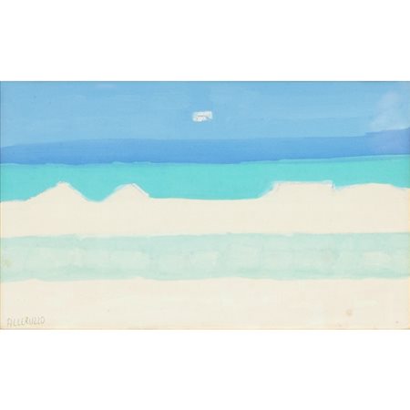 SANTI ALLERUZZO, Paesaggio - Orizzonte, Due oli su cartone